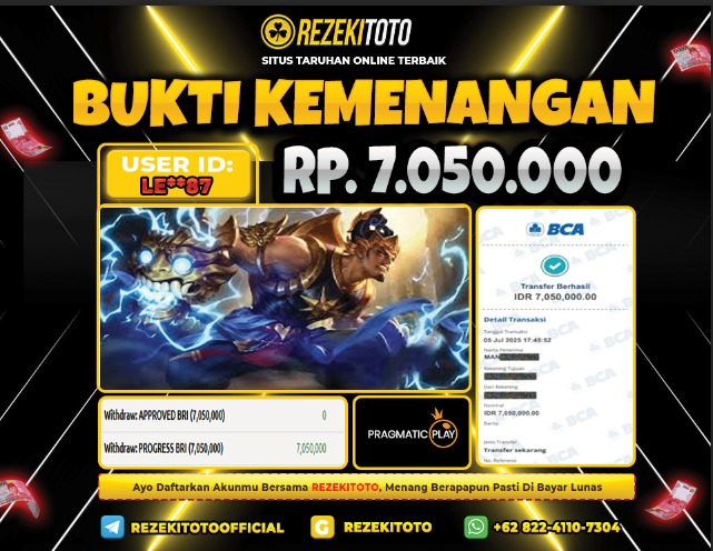 BUKTI KEMENANGAN 05 JULI 2025 GATES OF GATOTKACA 7 JUTA 