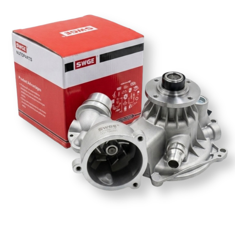 BMW Engine Cooling Mechanical Water Pump fits 5 6 7 Series E60 E63 E65 E66 X5 E53 E70 N62 V8 N73 V12, Compatible with OE 11517586781 11517524551 11517507717 11517524552 11517586780