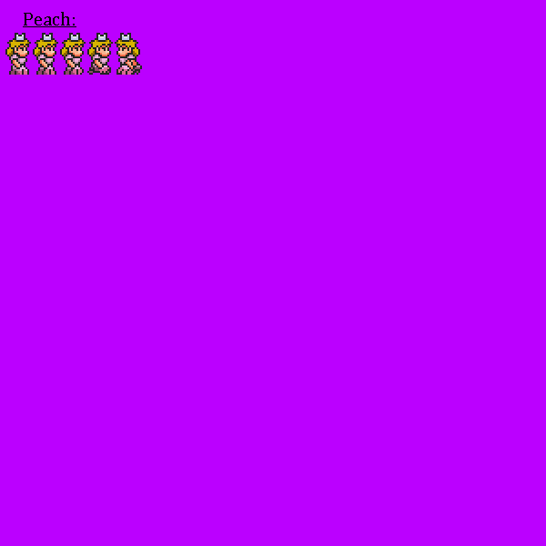 Custom SMBX Peach Sprites (Sega Genesis Style)