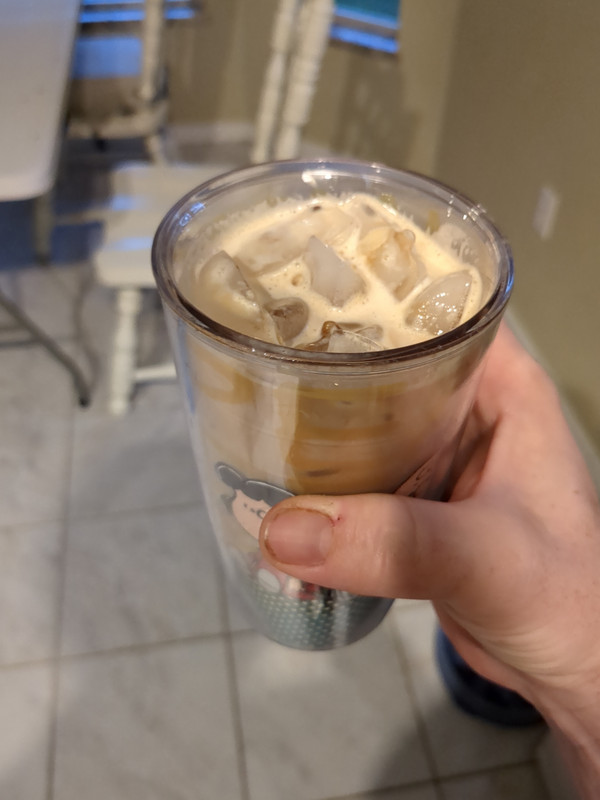 Double shot iced + milk