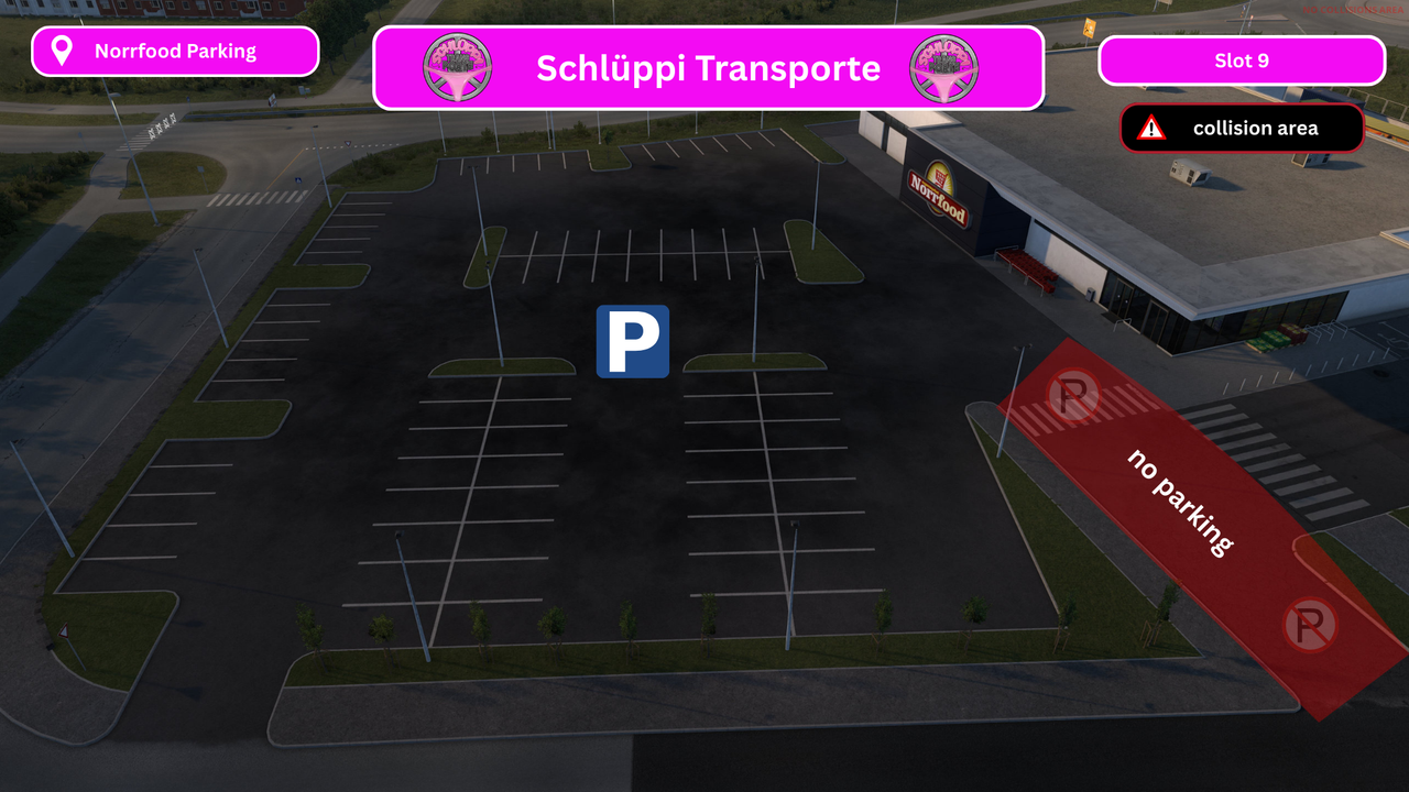 Slot 9 | Norrfood - Parkplatz / Parking - Collision