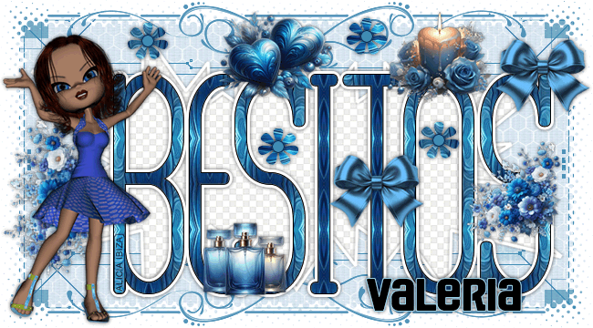 Besos Composition en Bleu valeria