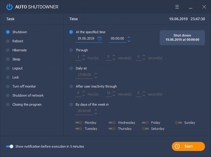 Auto Shutdowner 1.5.1