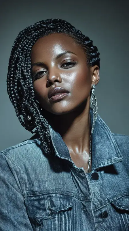 Brazen Braids: Embracing Elegance with Every Strand - black women side part