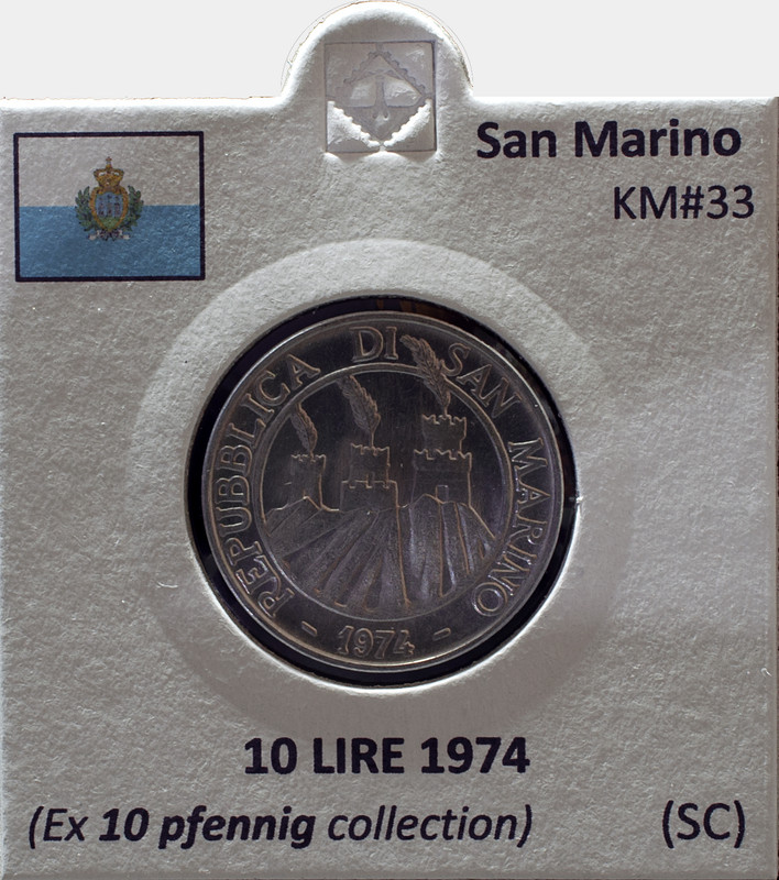 San Marino 10 Liras 1974. Abeja. FAO. SMarino-10-L-1974cart