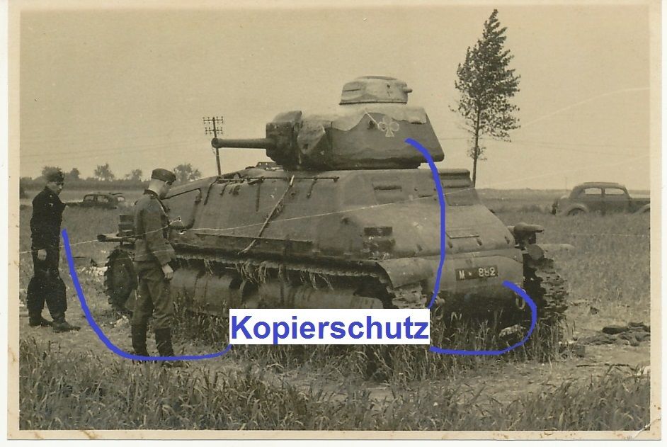 französischer Beute Panzer Somua S35 Turmkennung