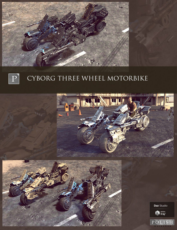 Cyborg Three Wheel Motorbike