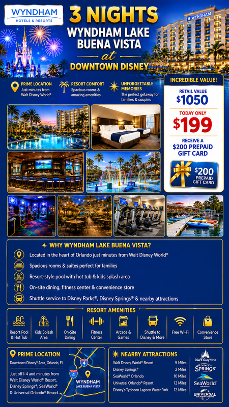 Wyndham Lake Buena Vista vacation offer