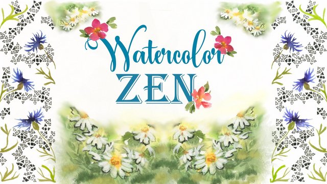 Watercolor Zen: enhance your loose florals with zentangle with 15 min fun projects