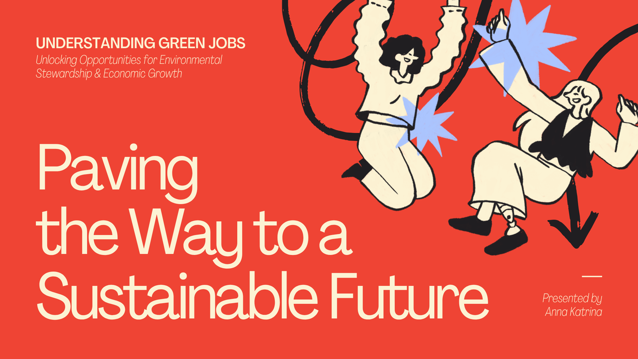 Orange and Beige Playful Illustration Sustainable Business Presentation