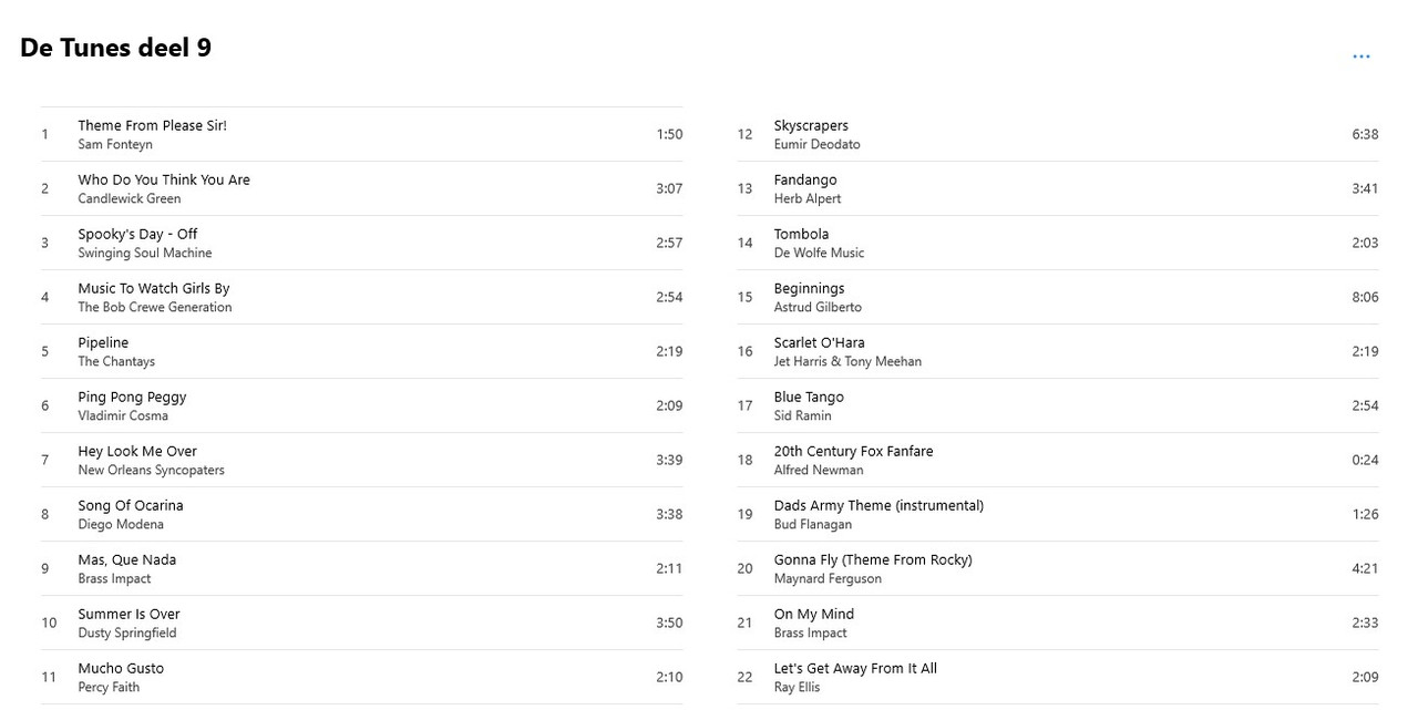 tunes back 9