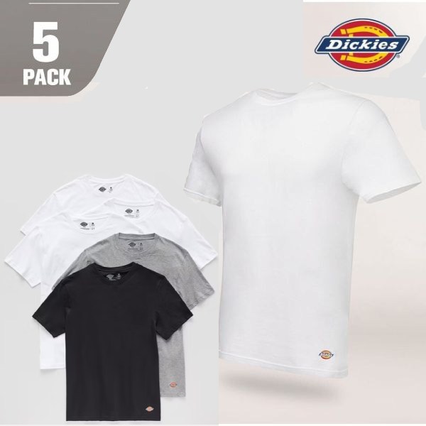 Dickies Men’s Temp iQ Cooling Crew Neck Tees: Premium 5-Pack Comfort at Unbeatable Value