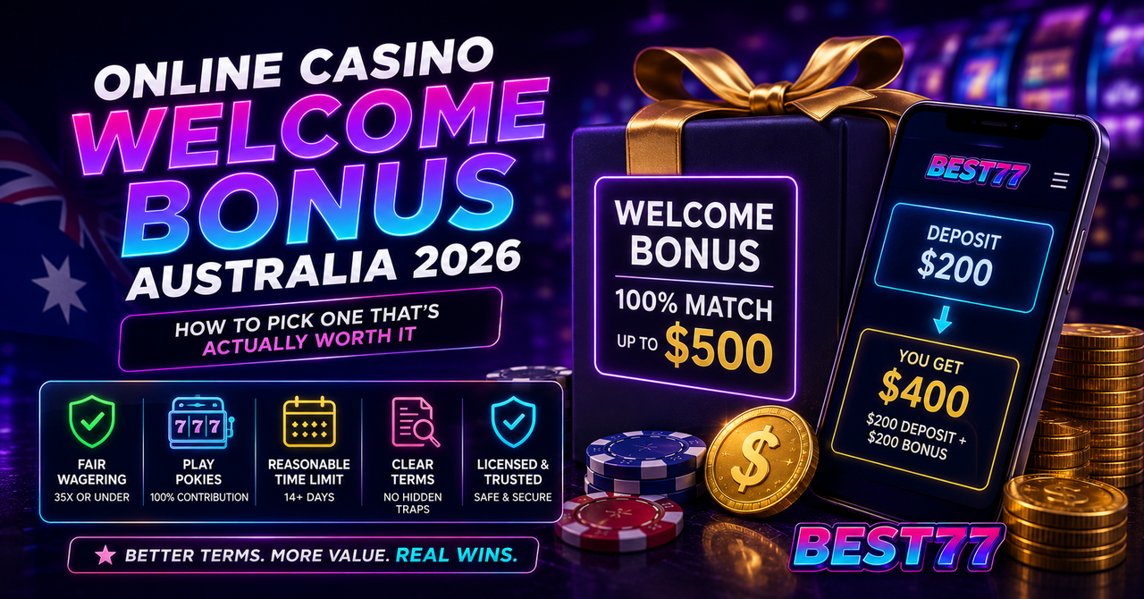 online casino welcome bonus Australia