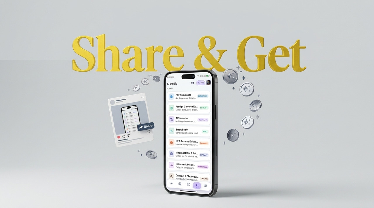 AI Credits Giveaway - Share & Earn — preview 1