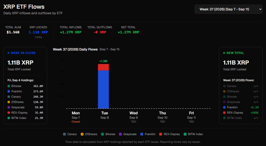 XRP ETFs Lead Crypto Inflows as Bitcoin Funds Bleed