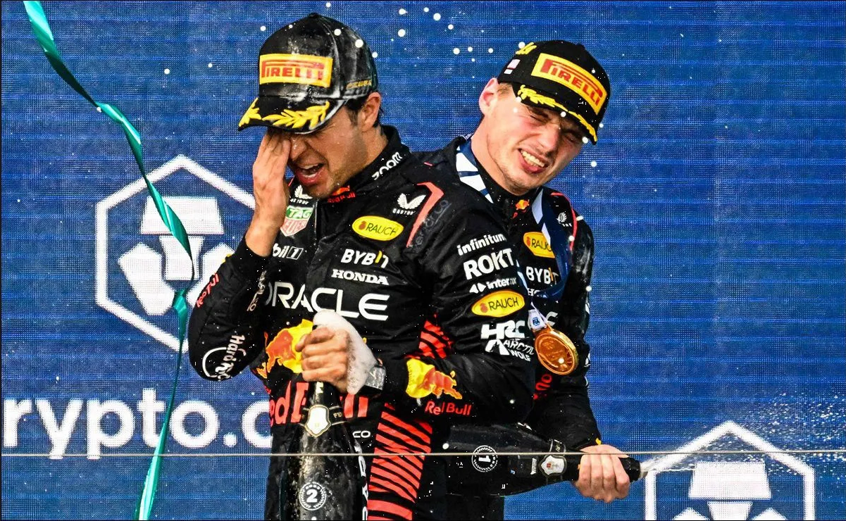 F1:Checo y Verstappen intercambian ‘flores’