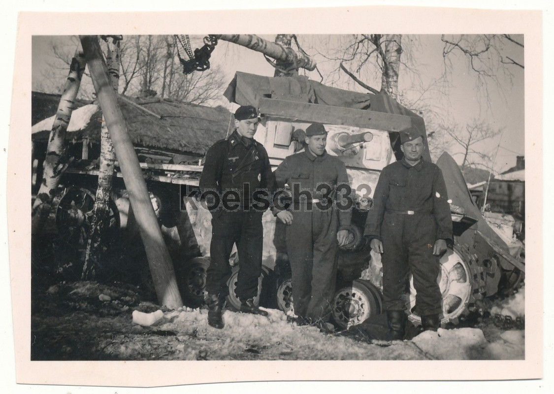 Foto Panzer III Schneetarnung Panzermänner Werks
