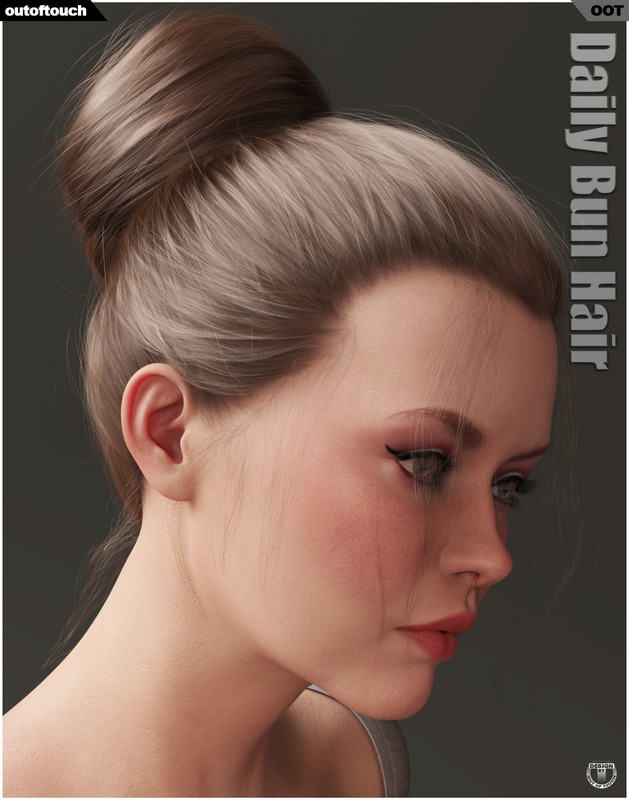 Daily Bun Hair for Genesis 3 and 8 Females