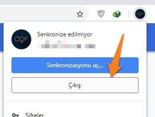 chromedan gmail kaldırma