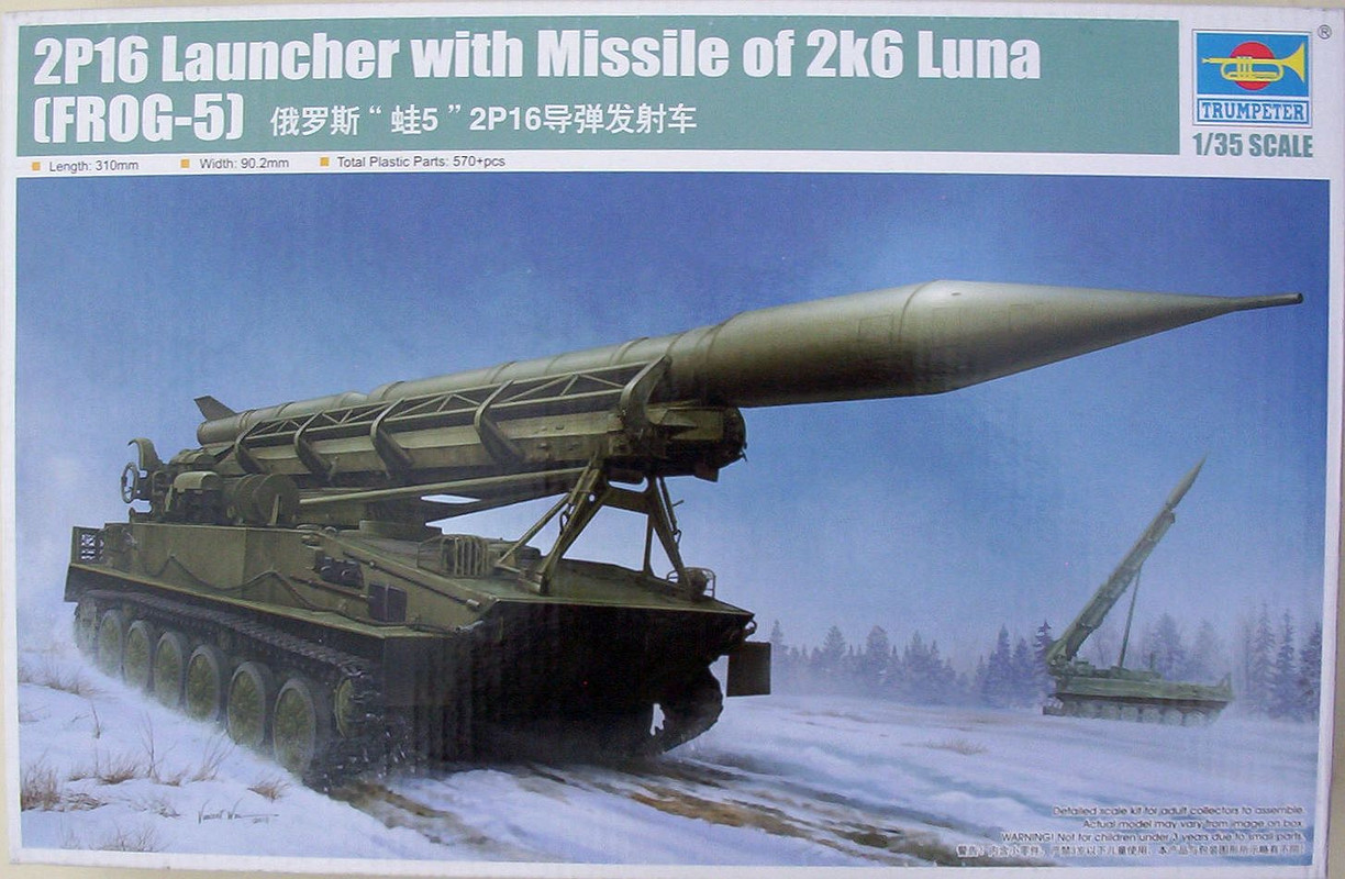 Trumpeter 35 2P16 Launcher with Missile of 2K6 Luna (Frog-5)