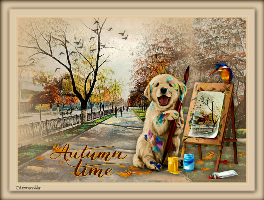 собака художник