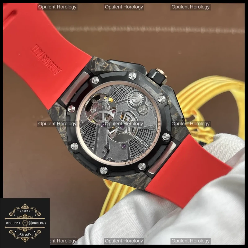 Audemars Piguet Royal Oak Concept Flying Tourbillon Replica Red Rubber Strap 42mm