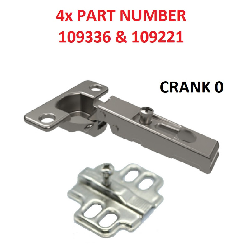 IKEA HINGES 4x Standard for KALLAX PAX BILLY OXBERG 109337 109336