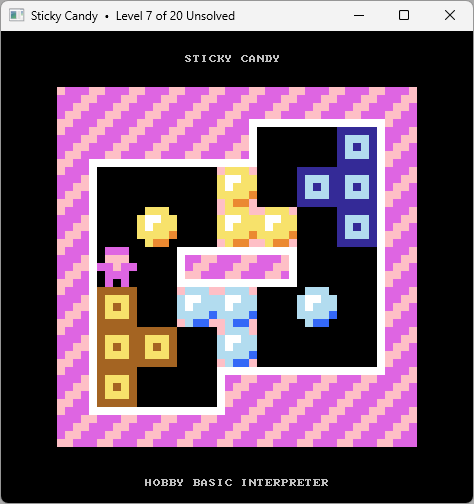 HOBBY BASIC STICKY CANDY PUZZLE WINDOWS11 CONSOLE LEVEL7