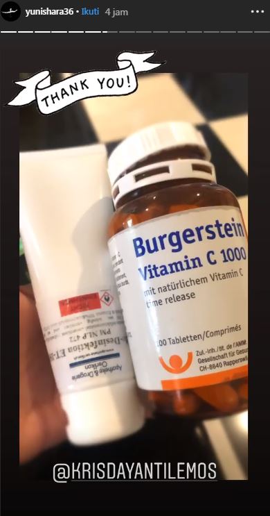 Yuni Shara postingan dua vitamin dari Krisdayanti