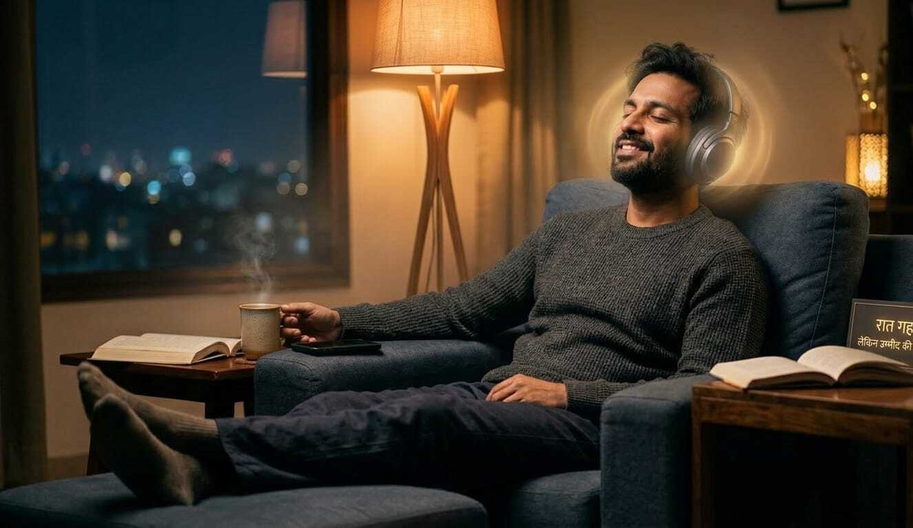 Night relaxation audio routine
