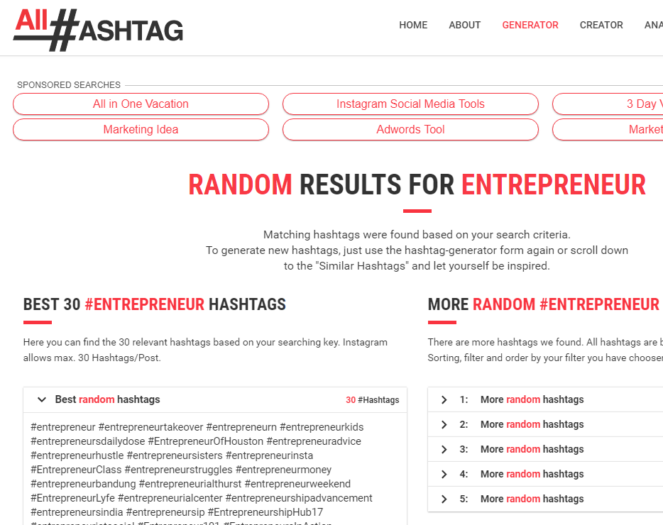 To find best hashtags I use All-hashtags.com site.