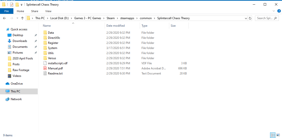 Chaos Theory crashes to desktop just before 1st mission : r/Splintercell