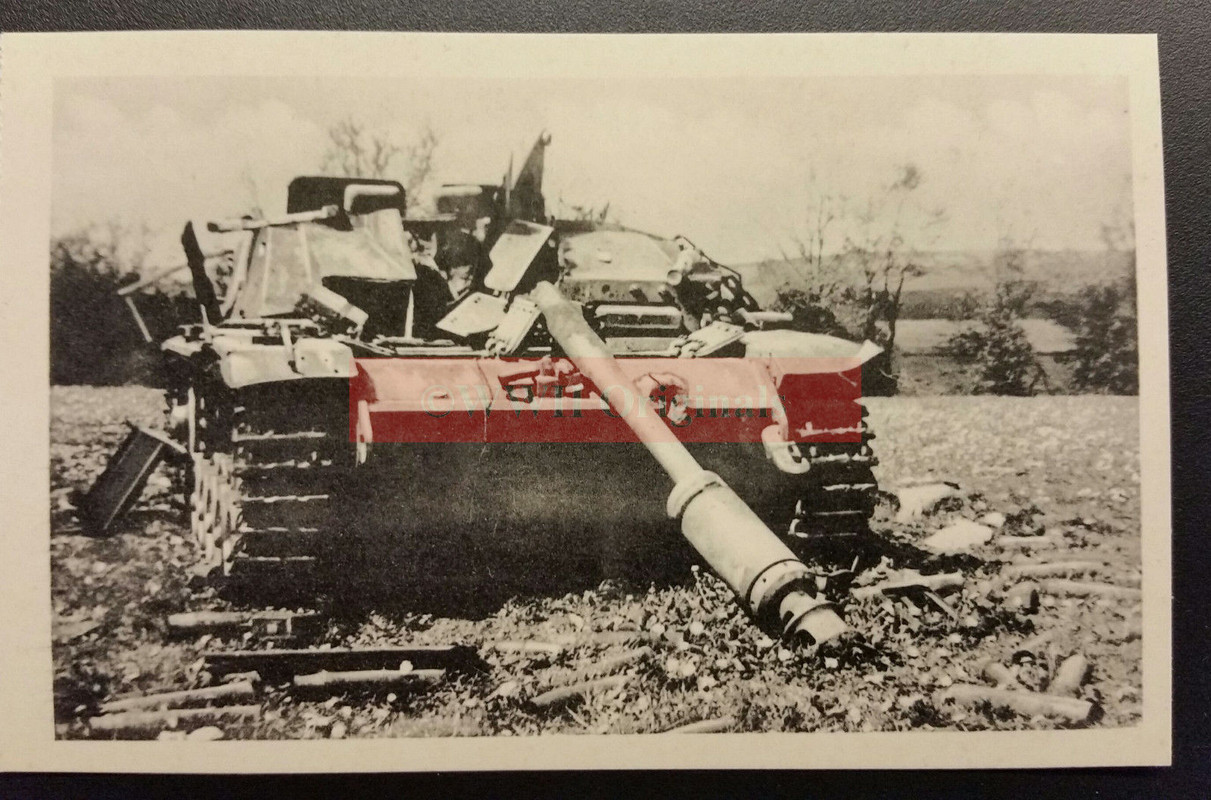German Sturmgeschütz StuG Tank Panzer Wrecked Ca