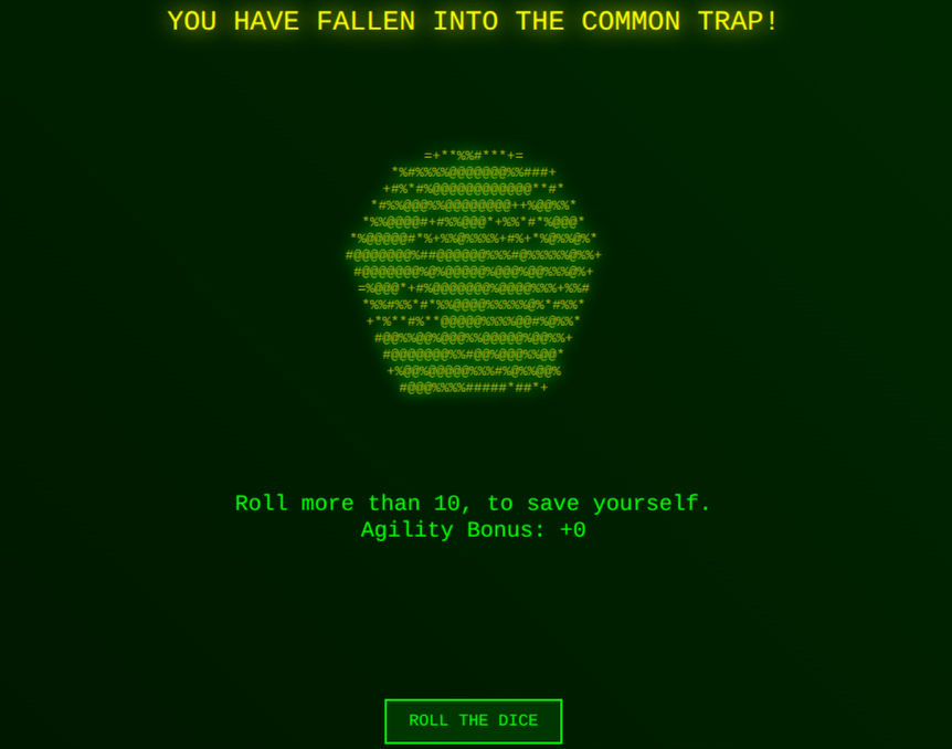 rolling the dice on the common trap screen