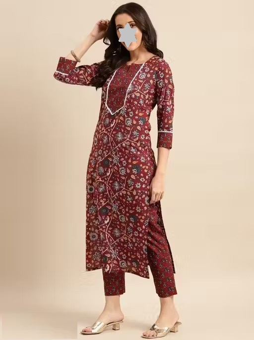Attractive flower printed Graceful Women Kurta Sets Color 4 (KS123)