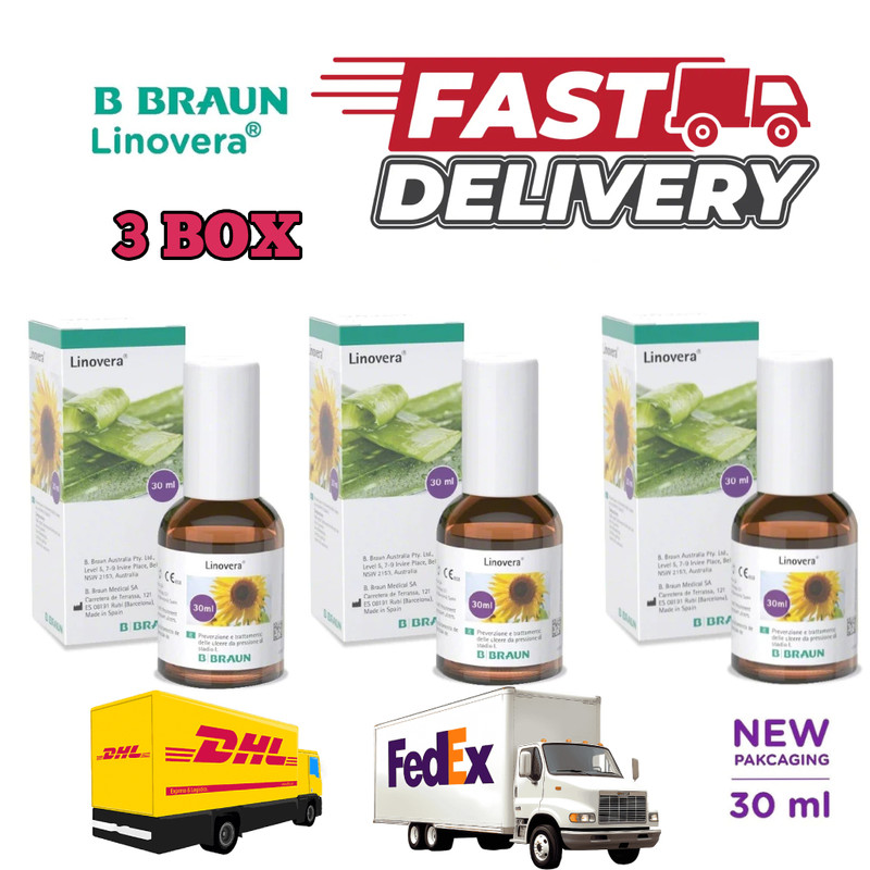 3X Linovera For Treatment Of Ulcers And Scar Repair 30ml Fast Shipping