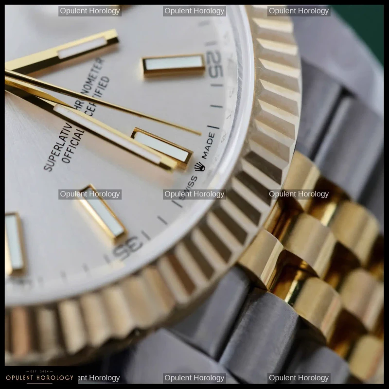 Rolex Datejust Men's Custom 18K Gold Plated Jubilee 41mm - Super Clone
