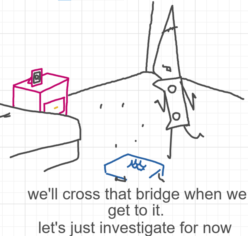 A panel from A Murder On The, episode six of the Board Boards object show by Furretwalk/WalkingFurret.