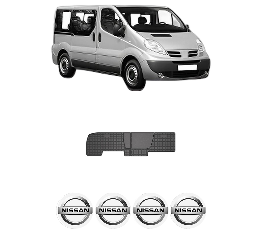 Set covorase presuri NISSAN PRIMASTAR Bus (X83) din 2006-2008, auto, din cauciuc thermoplastic, 4 Stickere auto cu NISSAN