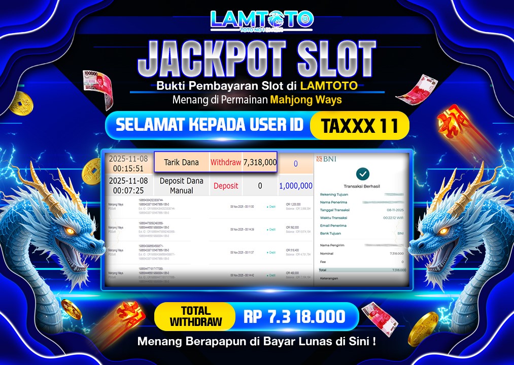 BUKTI JACKPOT LUNAS LAMTOTO