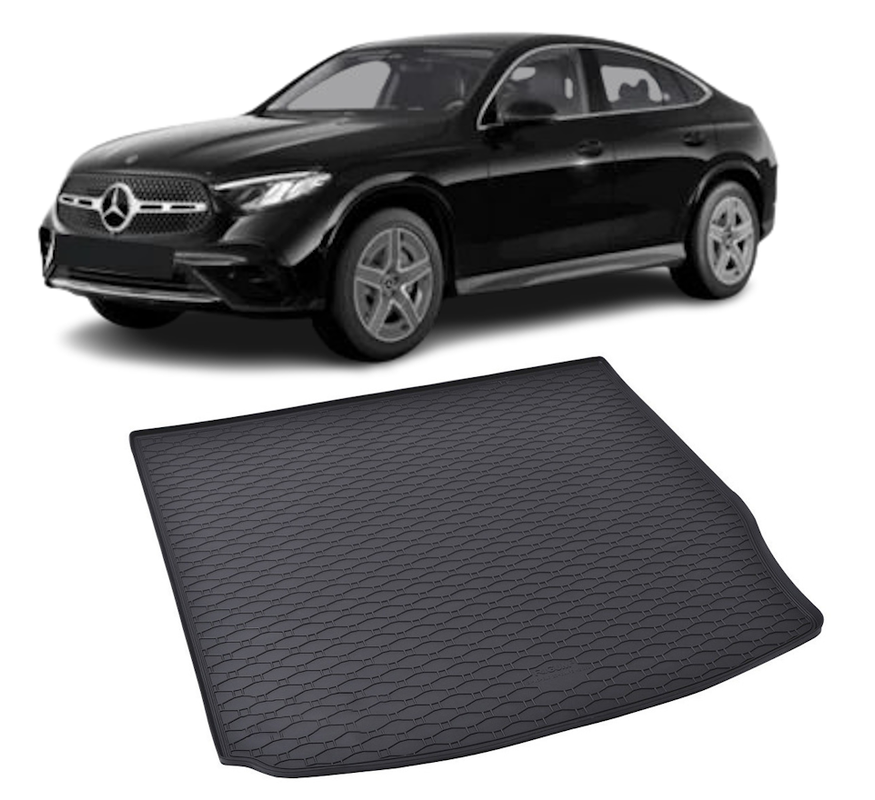 Tavita auto MERCEDES GLC e Coup&eacute; 2023-prezent, protectie portbagaj, Cri-Flo, din cauciuc 100%, compatibil cu autoturismul MERCEDES GLC e