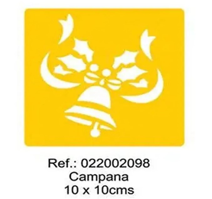 Stencil Campana navideña Plantilla Para Estarcir o Screen con Pinturas