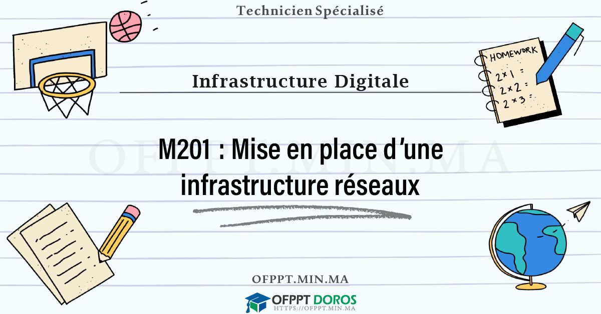 Sommaire détaillé du cours Mise en place d’une infrastructure réseaux M201 OFPPT - Structure du module