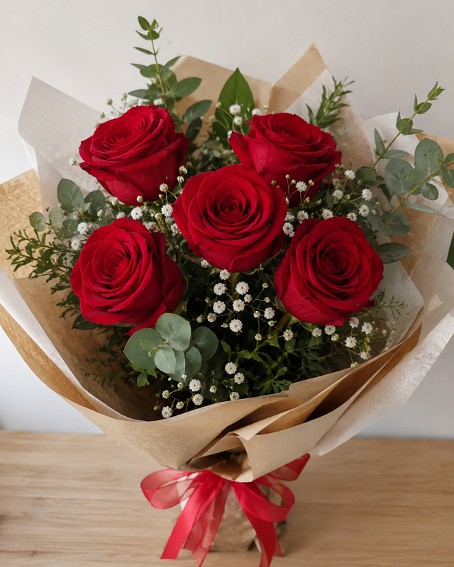 Bouquet Rojo 5 Rosas