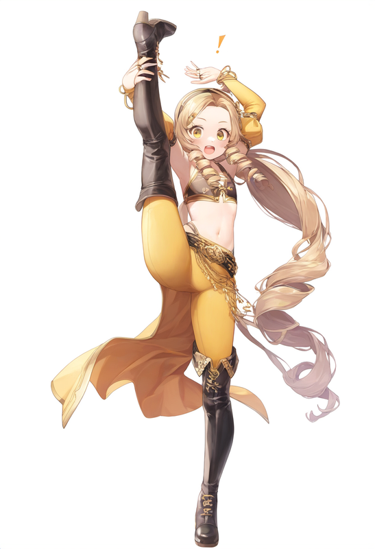 1girl, yellow eyes, long hair, split ponytail, ringlets, flat chest, forehead, h s-2837920155