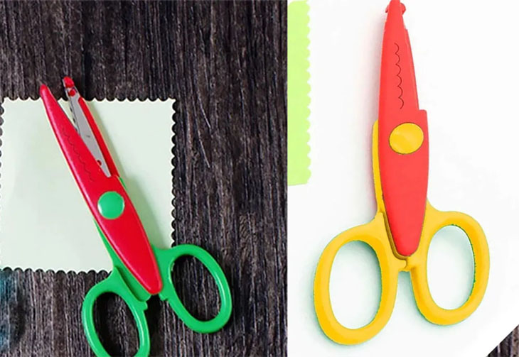 Tijeras Metálicas ondas de mar zipper corte decorativos para Adornos
