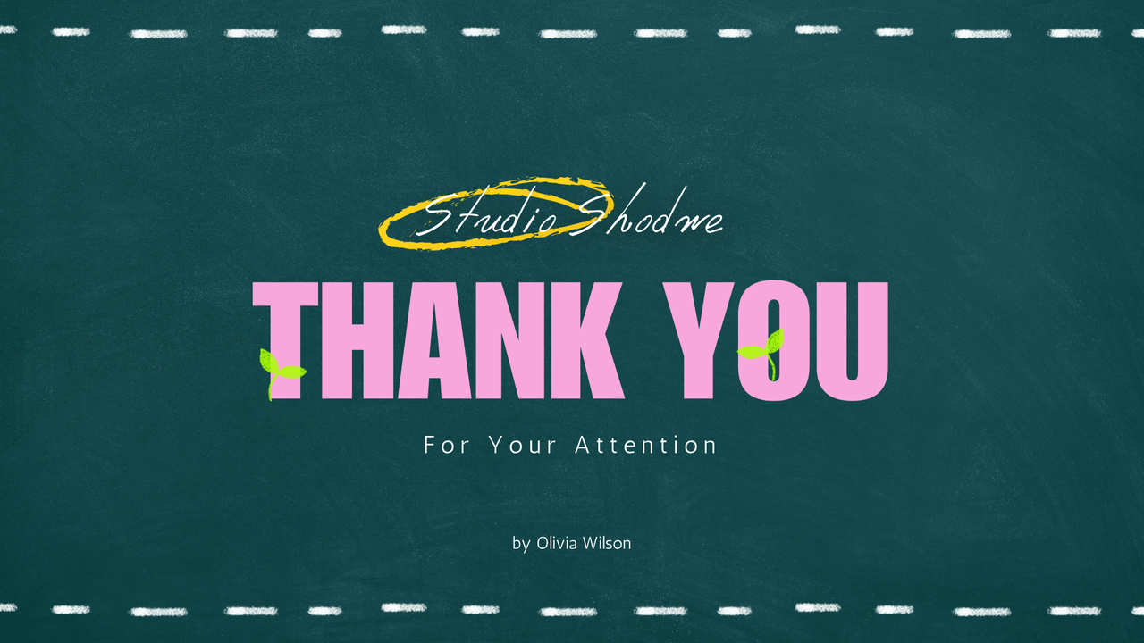 Green Pink Chalkboard Brainstorm Presentation