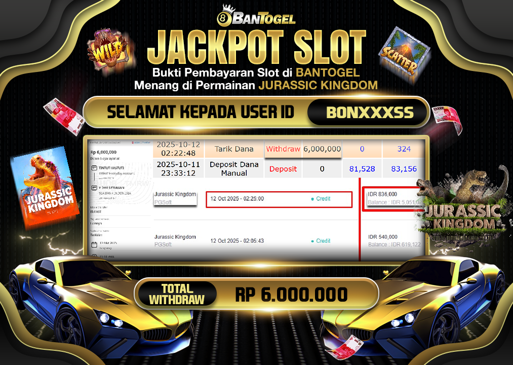 BUKTI JACKPOT LUNAS BANTOGEL
