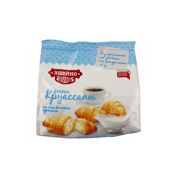 Яшкино круассан сливочным кремом. Круассаны 365 дней 265 грамм мини. яшкино круассан сливочный крем 180 грамм фото.