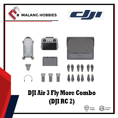 jual drone DJI Air 3 Fly More Combo (DJI RC 2) harga malang surabaya
